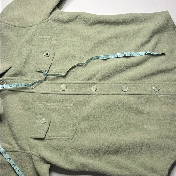 Joie Light Green Fleece  Shacket - Picture 10 of 11